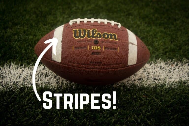 why do college footballs have stripes