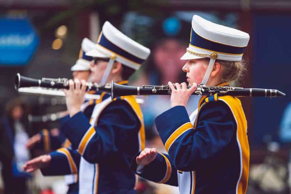 Are clarinets in college marching bands