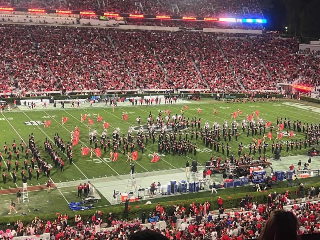 Halftime show at the University of Georgia